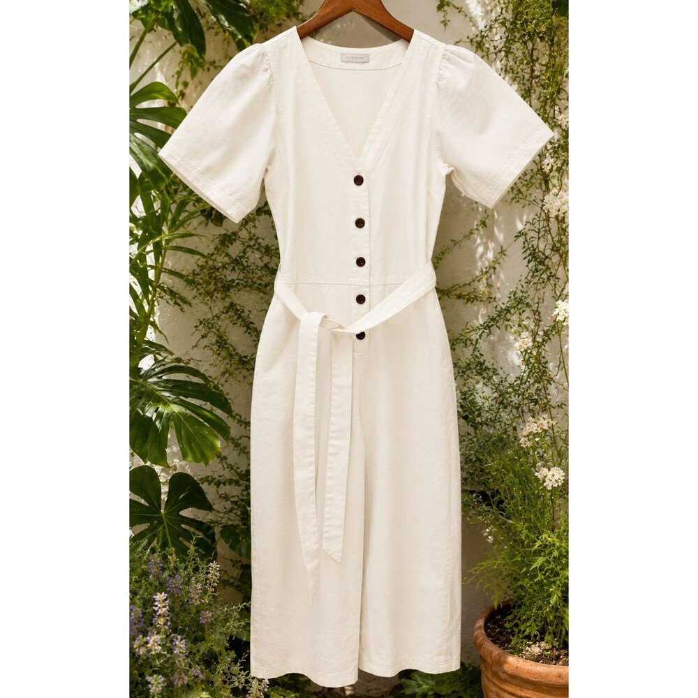Outerknown Small Jumpsuit Organic Cotton Sustainable Coastal Surfer Wide Leg